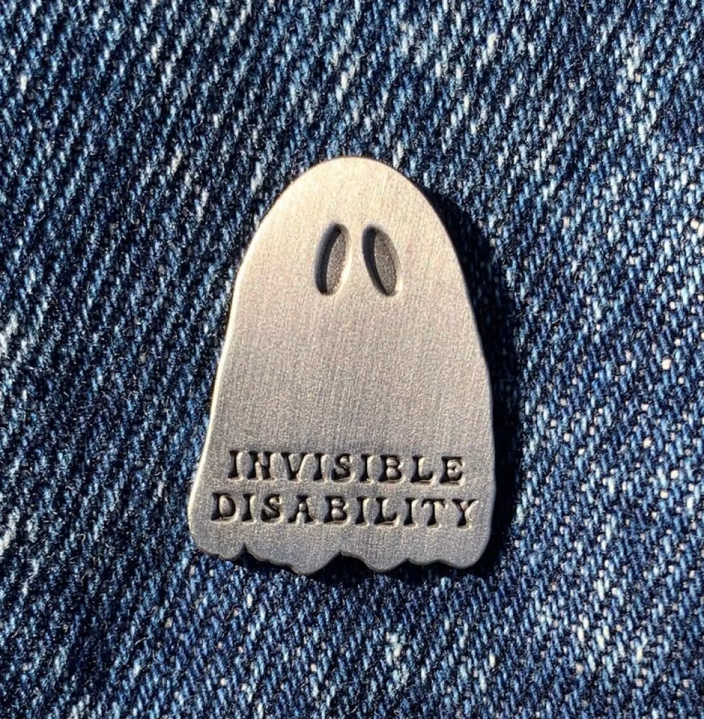 Chronic Illness pin - invisible disability ghost