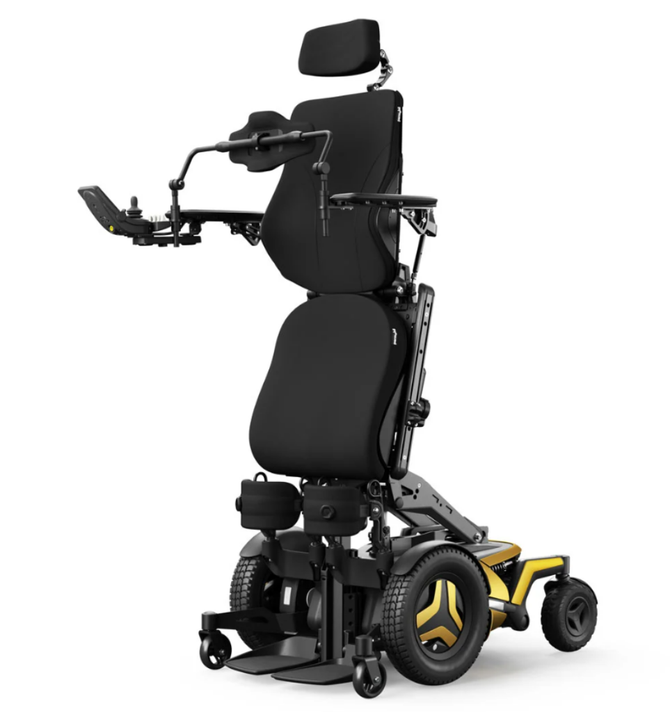 Permobil F5 VS standing wheelchair.