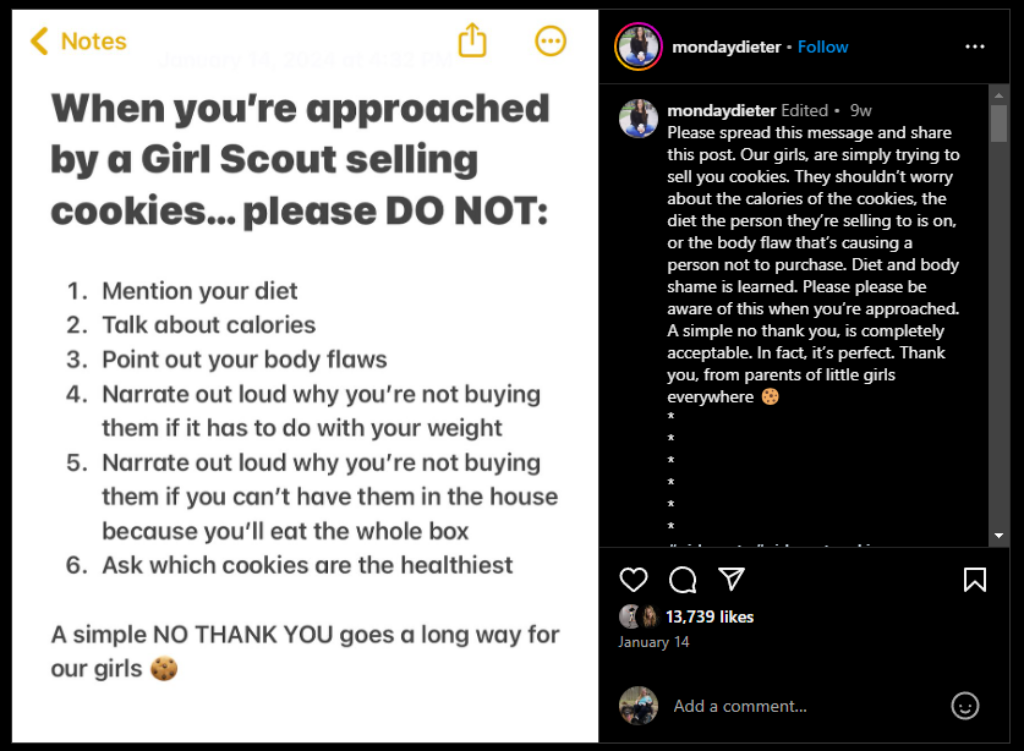 Girl Scout Cookies viral meme